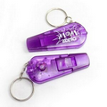 Translucent Plastic Whistle Keychain